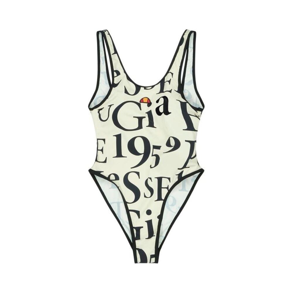 Ellesse Womens/Ladies Nives Lettering One Piece Bathing Suit / Off White